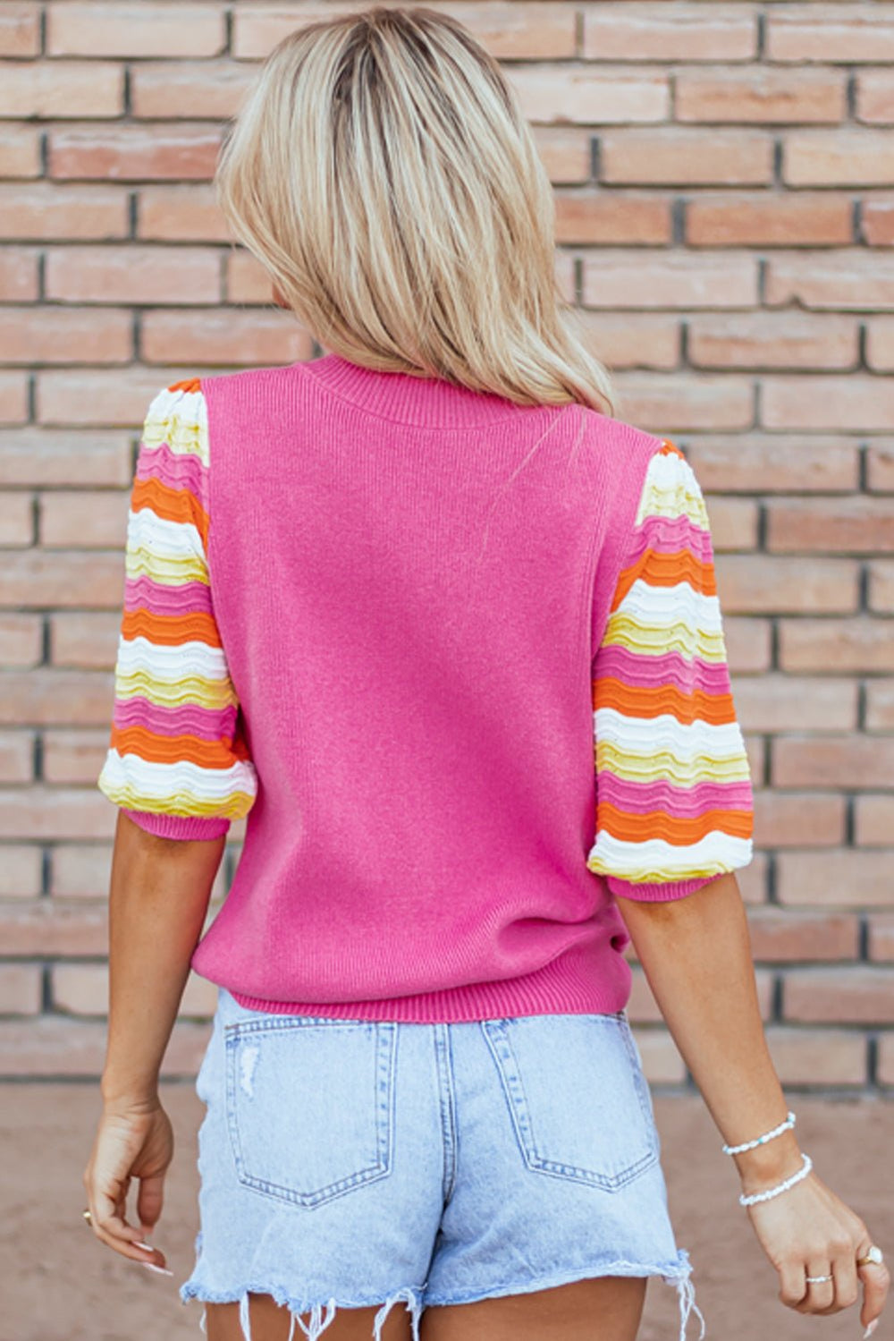 Phoenix Ribbed Short Sleeve Sweater Image 2