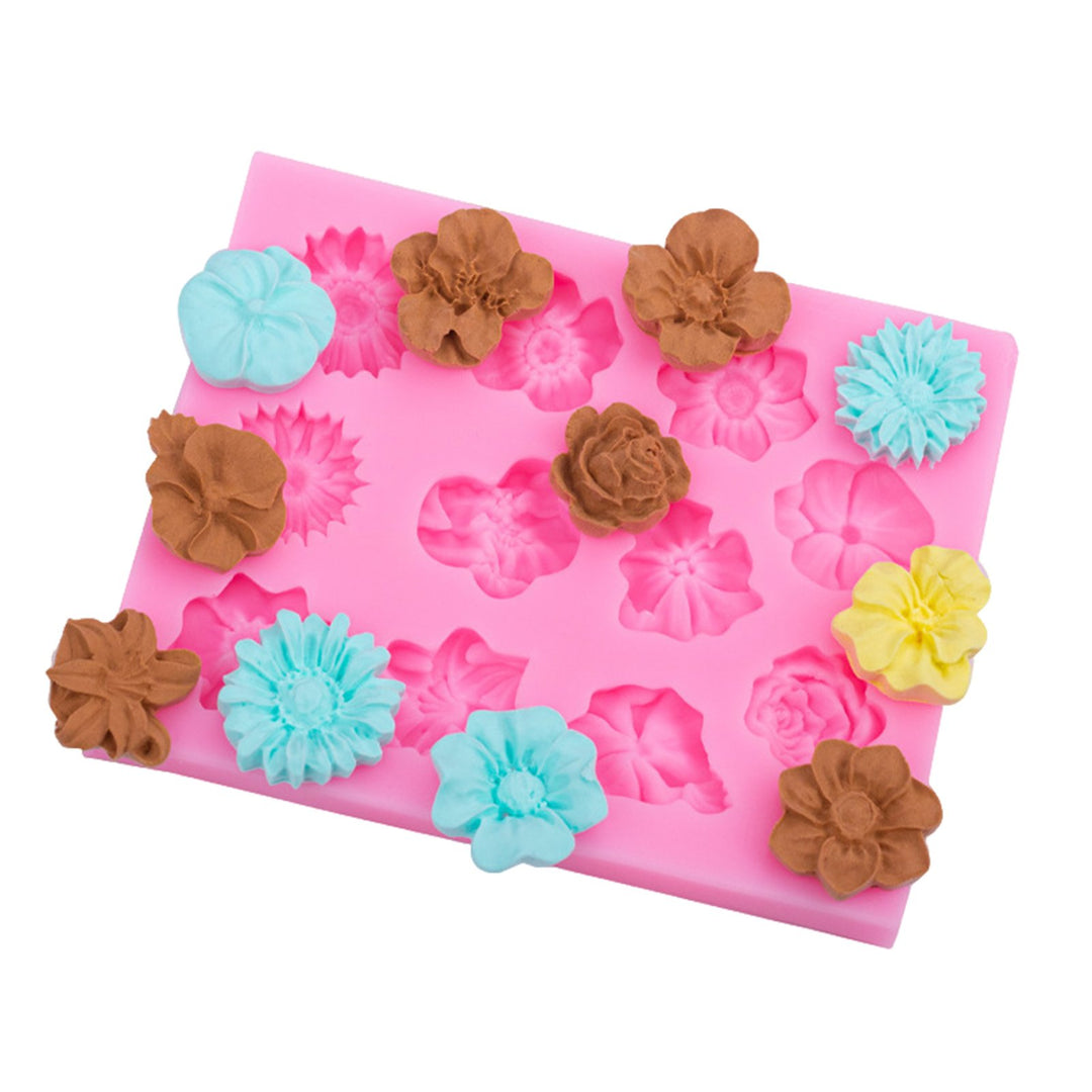 Rose Silicone Cake Mold Mini Flower Fondant Chocolate Molds for Baking Multipurpose Cookies Mold for Cake Brownies for Image 4