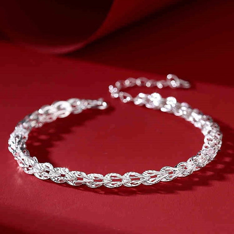 Women Bracelet Hollow Out Adjustable Length Retro Style Silver Plated Anti-rust Prom Daily Dating Wrist Chain Lady Image 1