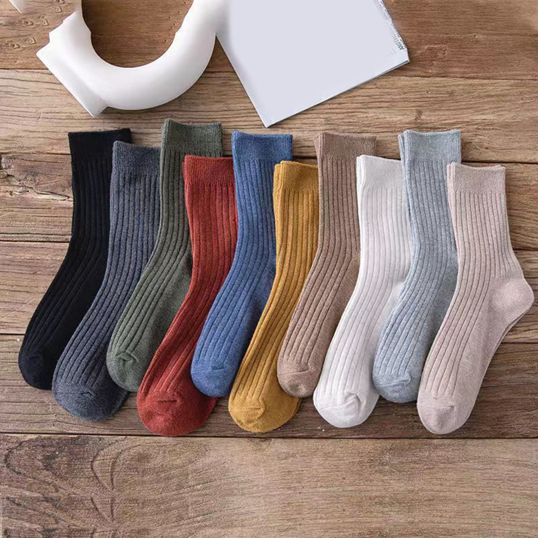 10 Pairs Winter Socks Thickened Plush Mid-tube High Elasticity Anti-slip Anti-pilling Floor Socks Comfort Warmth Image 4