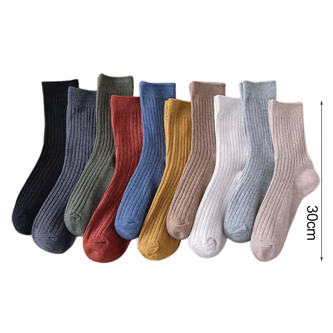 10 Pairs Winter Socks Thickened Plush Mid-tube High Elasticity Anti-slip Anti-pilling Floor Socks Comfort Warmth Image 6