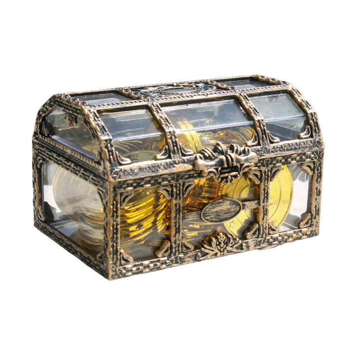 Retro Storage Box Jewelry Cosmetics Organizer Sturdy Structure Transparent Design Solid Jewelry Box Organizer Case Image 4