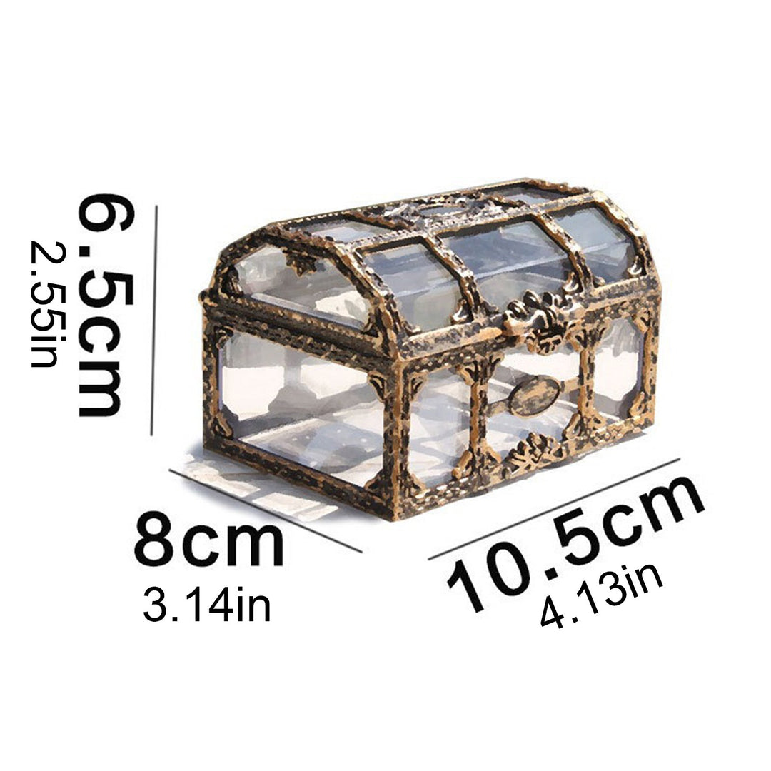 Retro Storage Box Jewelry Cosmetics Organizer Sturdy Structure Transparent Design Solid Jewelry Box Organizer Case Image 6