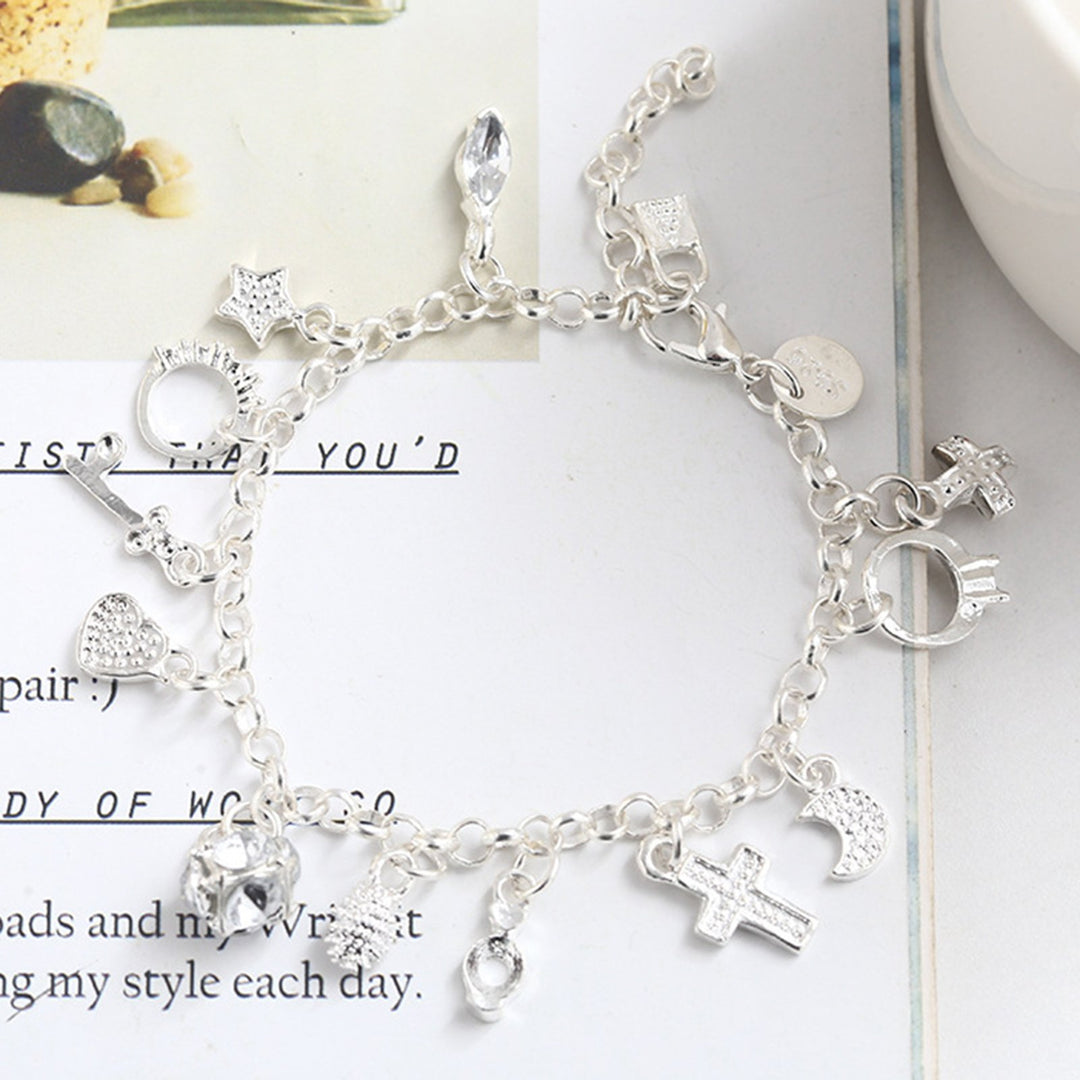 Charm Bracelet for Women Thirteen Hanging Pieces Bracelet Lovers Friends Jewelry for Anniversaries Birthdays Holidays Image 9