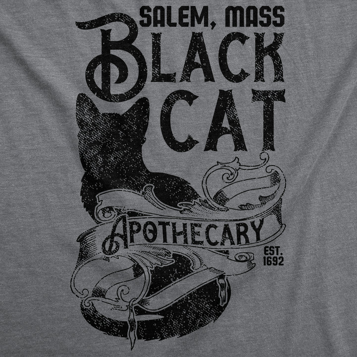 Womens Funny T Shirts Black Cat Apothecary Sarcastic Halloween Kitten Graphic Tee For Ladies Image 2