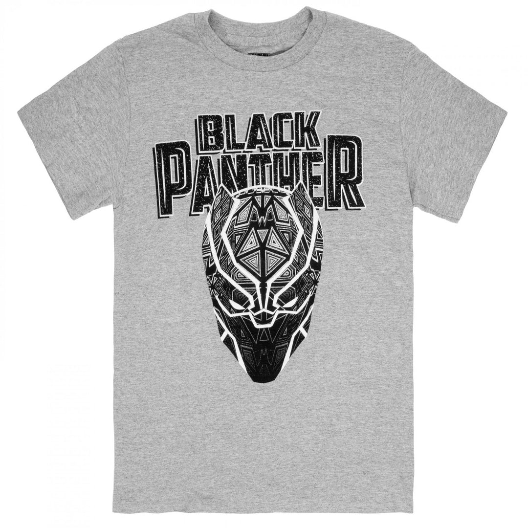 Black Panther Logo Tattoo Style T-Shirt Image 1