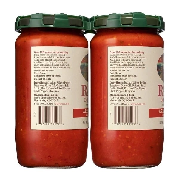 Raos Homemade Arrabbiata Spicy Marinara Sauce 28 Ounce (Pack of 2) Image 3