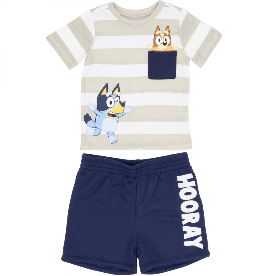 Bluey Peekaboo Bingo Boys Shirt and Shorts 2-Piece Set Image 1