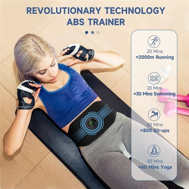 USB Recharge Abdominal Toning Belt EMS Muscle Stimulator Muscle Toner Body Massager Waist Arm Leg Massage Weight Loss Image 12