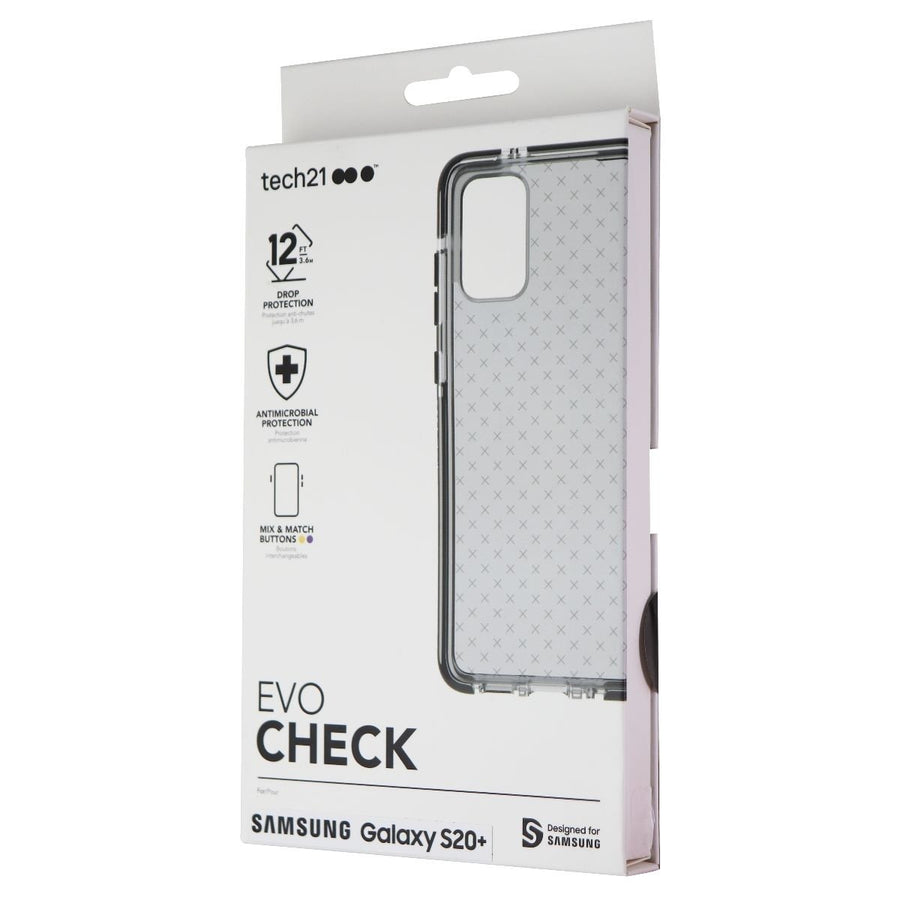 Tech21 Evo Check Series Gel Case for Samsung Galaxy S20+ (Plus) 5G- Smokey Black Image 1