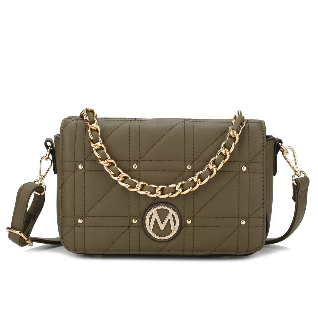 MKFCollection Arabella Crossbody Bag - Vegan Leather Designer Handbag Image 7