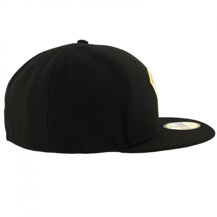 Superman Gold Logo Black Colorway Era 59Fifty Fitted Hat Image 4