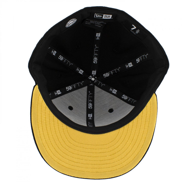 Superman Gold Logo Black Colorway Era 59Fifty Fitted Hat Image 6