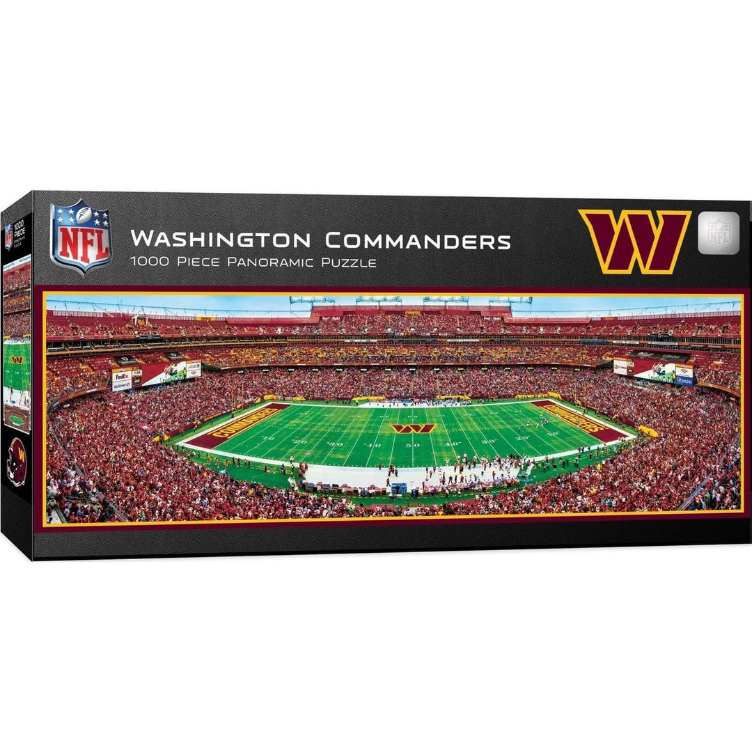 Washington Commanders 1000 Piece Panoramic Jigsaw Puzzle 13x39 NFL Sports Image 1