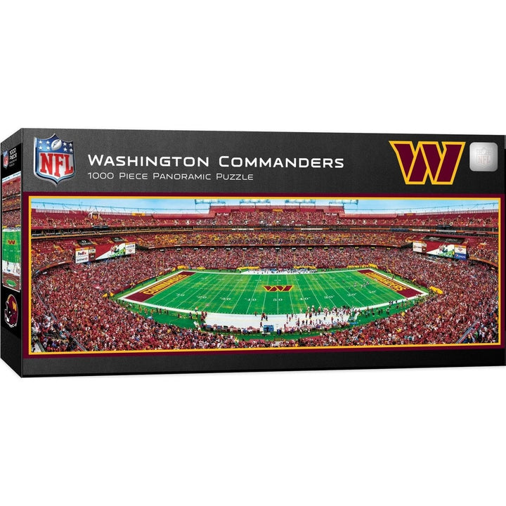 Washington Commanders 1000 Piece Panoramic Jigsaw Puzzle 13x39 NFL Sports Image 1