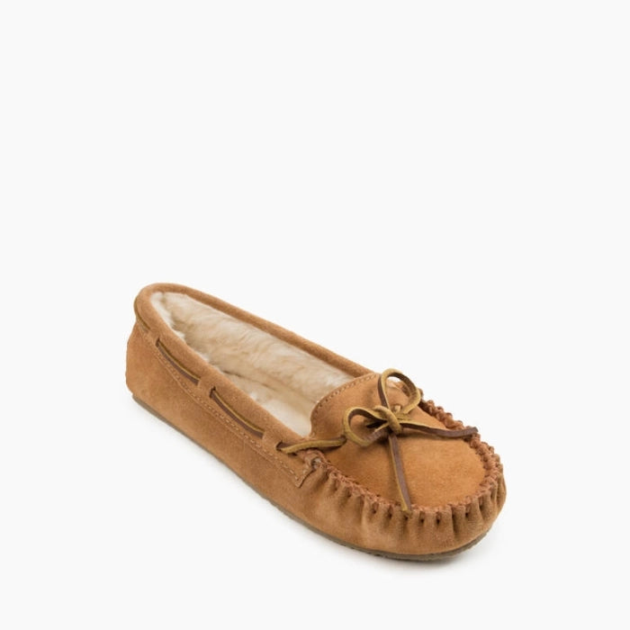 Minnetonka Cally Slipper Womens Cinnamon Soft Suede Moccasin 4011-CIN Image 2