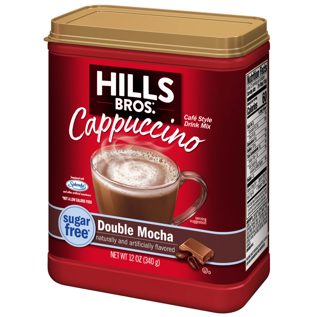 (4 Pack) . Sugar-Free Instant Cappuccino Mix Double Mocha 12 Ounce Image 6