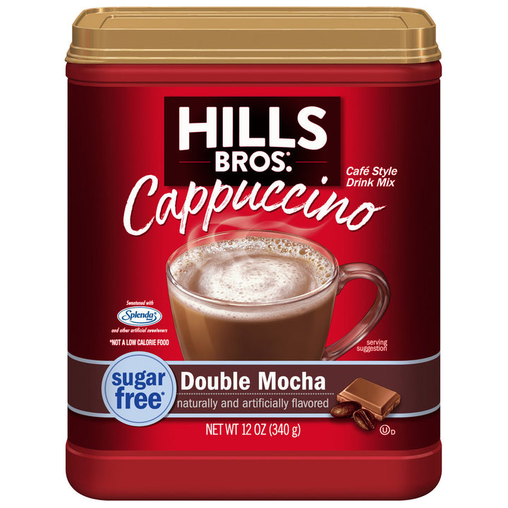 (4 Pack) . Sugar-Free Instant Cappuccino Mix Double Mocha 12 Ounce Image 3