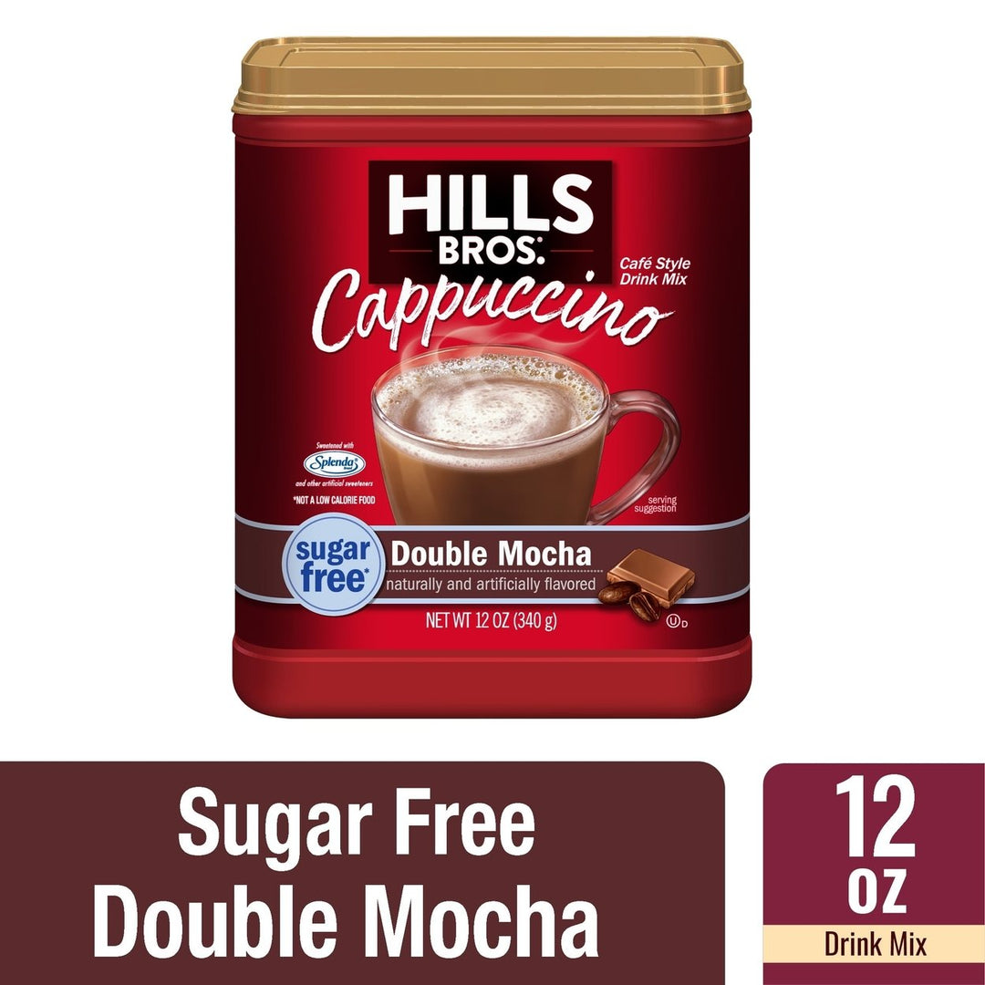 (4 Pack) . Sugar-Free Instant Cappuccino Mix Double Mocha 12 Ounce Image 2