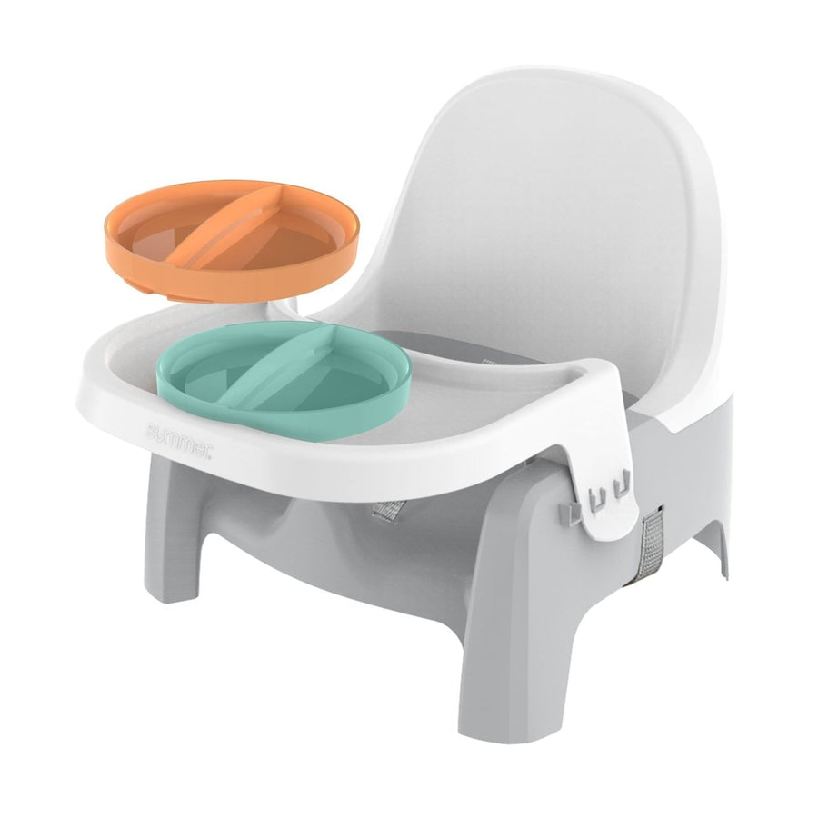 Deluxe Learn-To-Dine Feeding Seat for Ages 6 Months - 3 Years - Orange and Teal Image 1