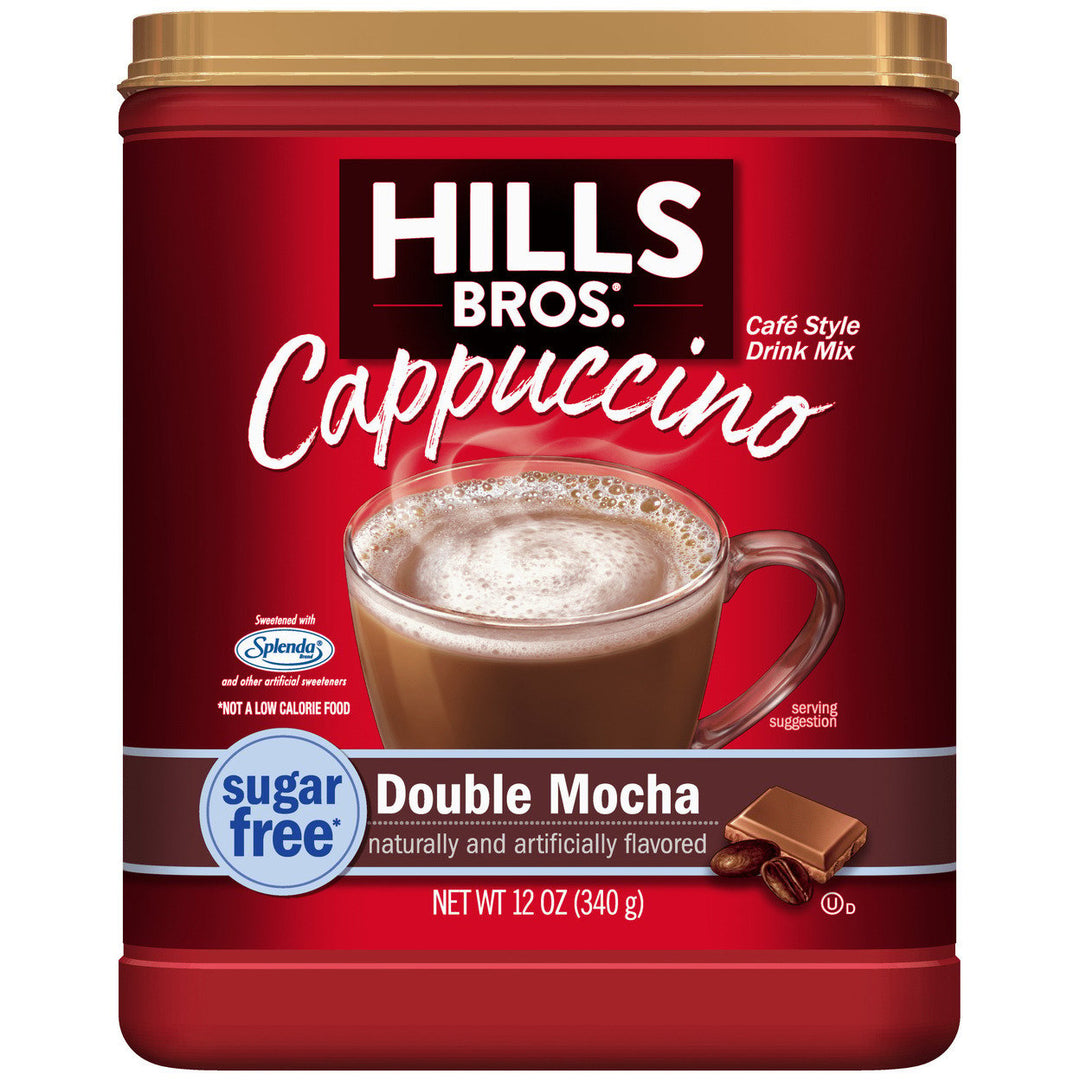 (4 Pack) . Sugar-Free Instant Cappuccino Mix Double Mocha 12 Ounce Image 4